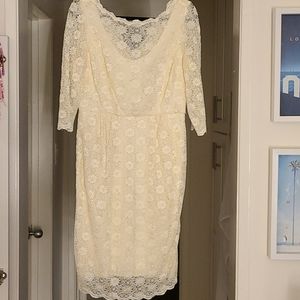 Alex Evenings white sequined brunch dress 10